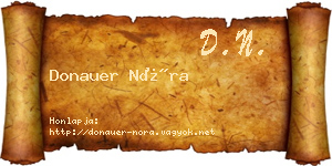 Donauer Nóra névjegykártya