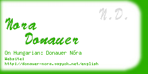 nora donauer business card